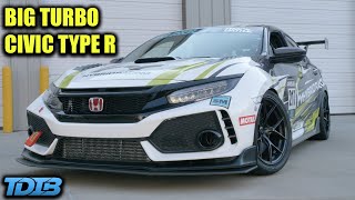 BIG TURBO Civic Type R Review Tire Roasting MAYHEM [upl. by Shae]