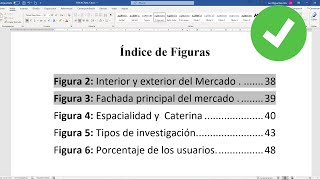 CÓMO HACER UN ÍNDICE DE FIGURAS AUTOMÁTICO EN WORD [upl. by Nima]