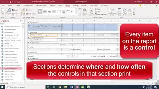 Microsoft Access A to Z Building Reports using Sections Labels and Text Boxes [upl. by Melliw]