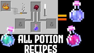 Minecraft All Potions Brewing Recipe For Beginners [upl. by Hilda470]