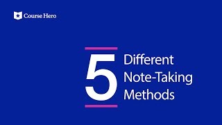 5 Different NoteTaking Methods [upl. by Perce]