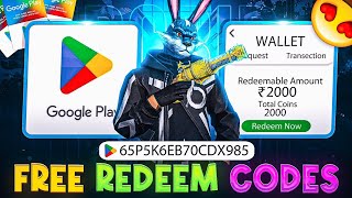 Free Redeem Code 💎 Free Fire Redeem Code Today 🔥😱 2000₹ Free Redeem Code😎 [upl. by Animor]