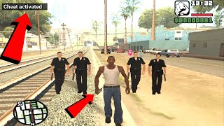 Call to Police in GTA San Andreas Hidden Cheat  Police Protect Cheat in GTA San 2021 [upl. by Annaitsirk]