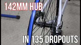 Fit a 142mm Hub in 135mm Dropouts [upl. by Ivad]