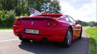 Ferrari F355 GTS w straight pipes  LOUD Sound Revvs amp Huge accelerations 1080p HD [upl. by Wendelin407]