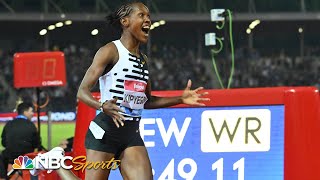 Faith Kipyegon smashes WORLD RECORD in Florence womens 1500m  NBC Sports [upl. by Babara]