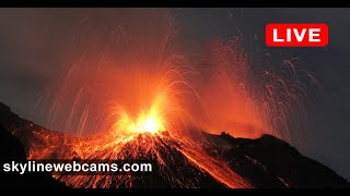 🔴 Recorded live footage from Volcano Stromboli  Sicily  Live Cameras from the world [upl. by Nylram624]