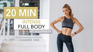 20 MIN FULL BODY WORKOUT  Intense Version  No Equipment I Pamela Reif [upl. by Genevra102]