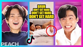 Koreans React To Relationship TikToks For The First Time  Peach Korea [upl. by Haissi]