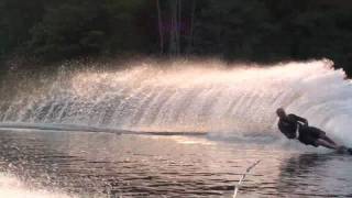 36 MPH  Slalom water skiing at top speed [upl. by Leen]