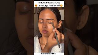 Natural Bridal Makeup Tutorial shorts makeup makeuptutorial ytshorts makeover bride eyemakeup [upl. by Noryv140]