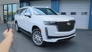 2021 Cadillac Escalade ESV Premium Luxury Start Up Walkaround Test Drive and Review [upl. by Lantz554]