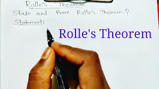 State and Prove Rolles theorem  Real Analysis [upl. by Aia681]