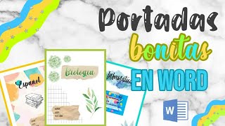 COMO HACER PORTADAS BONITAS EN WORD 1 [upl. by Akinna]