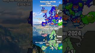 Relationships with USA map globalmapper europe mapper mapping mapology geography worldmap [upl. by Tawney]