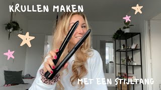 Krullen maken met een stijltang  TUTORIAL [upl. by Leventhal]