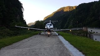 Pilatus PC12 shortest takeoff Locher Airfield [upl. by Rape936]