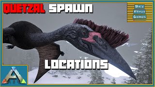 ARK Ragnarok  Quetzal  BEST Spawn Locations [upl. by Oleta]