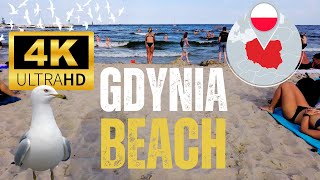 GDYNIA BEACH Poland  4K WALK UHD [upl. by Neirod]