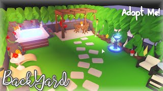 BackYard 🌸🌹🦋🌳 Adopt Me Speed Build Roblox [upl. by Nauq]