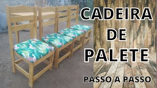 ✅PASSO A PASSO COMO FAZER CADEIRA DE PALETES WoodWorkingPallet [upl. by Lynett]