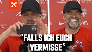 Klopp macht Erinnerungsfoto von letzter Pressekonferenz 😂  FC Liverpool [upl. by Annie29]