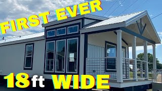 FIRST EVER 18 ft wide mobile home tour Single wide with a tiny house vibe Mobile Home Tour [upl. by Norton]