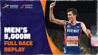 Mens 5000m Final  Munich 2022  Jakob Ingebrigtsen [upl. by Sabian]