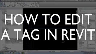 How to Edit a Tag in Revit [upl. by Enrahs598]