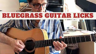 BLUEGRASS LICKS ON ACOUSTIC GUITAR  Flatpicking Guitar Lesson [upl. by Eveivaneg]