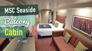 MSC Seaside Balcony Cabin Tour [upl. by Mandeville]