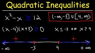 Quadratic Inequalities [upl. by Itoyj]