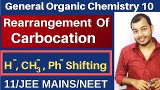 GOC 10  Rearrangement of Carbocation  Hydride  Methyl and Phenyl Shifting JEE MAINSNEET [upl. by Levy]