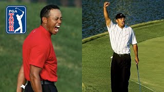 Tiger Woods craziest putts of his career [upl. by Naerda]