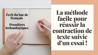 La méthode facile de la contraction de texte suivie dun essai au bac de français technologique [upl. by Elletnuahs]