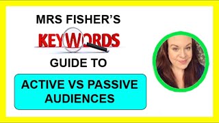 Media Studies  Active vs Passive Audiences  Key Words [upl. by Alphard]