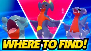 WHERE TO FIND GIBLE GABITE AND GARCHOMP IN POKEMON SWORD AND SHIELD  Crown Tundra [upl. by Onateyac]