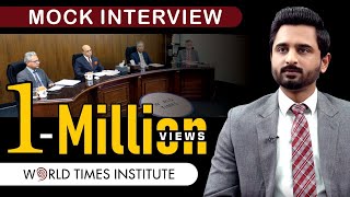 CSS Mock Interview  Muhammad Jawad  World Times Institute  Full Interview [upl. by Tacy]