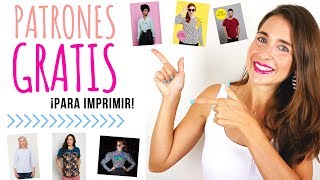 PATRONES GRATIS PARA IMPRIMIR  17 patrones para coser Blusas Camisas Jerséis Camisetas [upl. by Cirdet]