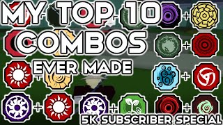 The TOP 10 COMBOS In Shindo Life  Top 10 Combos In Order  Shindo Life Combos  5k Sub Special [upl. by Darrelle]