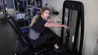 Hip Abductor Machine  Leaning Forward How To [upl. by Eerbua492]