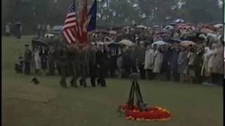 President Reagan’s Arrival at the Memorial for US Marines at Camp Lejeune on November 4 1983 [upl. by Lakin183]