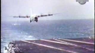 USS Forrestal C130 Hercules Carrier Landing Trials [upl. by Reggis]