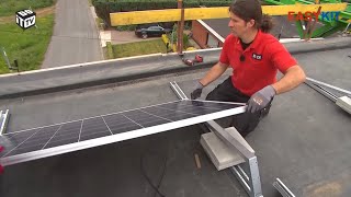 DIY Zelf je zonnepanelen plaatsen plat dak met Easykit [upl. by Amalee]