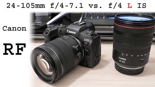 Canon RF 24105mm f471 IS STM vs RF 24105mm f4 L IS USM review [upl. by Jania]