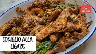 CONIGLIO ALLA LIGURE vera ricetta casalinga genovese [upl. by Alysa]