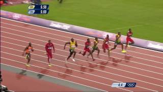 Usain Bolt Wins Olympic 100m Gold London 2012 Olympics [upl. by Lauraine992]