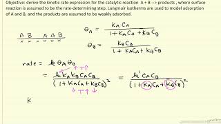 Introduction to LangmuirHinshelwood Mechanism [upl. by Nalek]