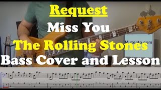 Miss You  Bass Cover and Lesson  Request [upl. by Adnirod]