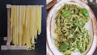 Homemade Pasta with Pesto [upl. by Adnorehs]